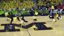 Michigan dance team performs hip-hop routine during halftime