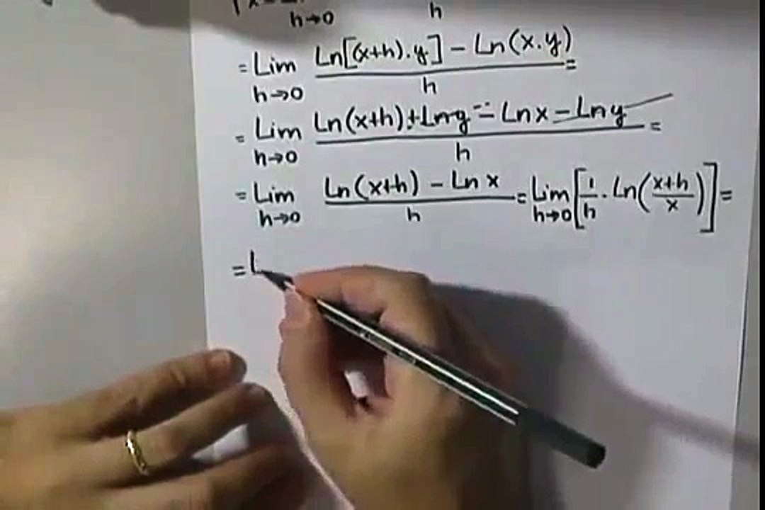 derivada de ln (x.y)
