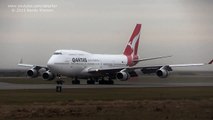 Qantas 747-400 landing at YVR Vancouver (1080@60p)