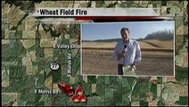 Wheat Field Fire Burning Near Rockford; Kevin Randall On The Scene