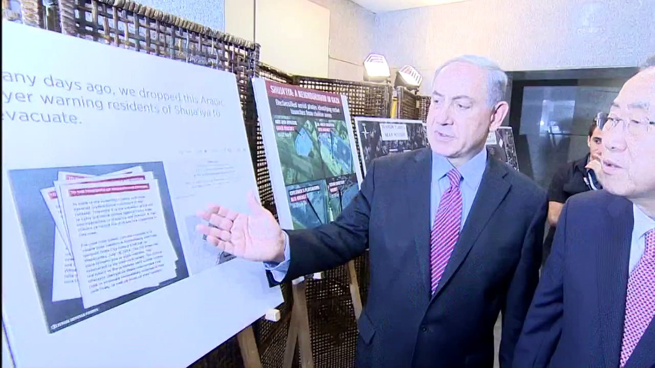 PM Netanyahu presents to UN Secretary General Ban Ki-moon Rockets and operating methods of Hamas