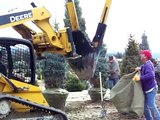 Digging B&B Trees with John Deere track machine