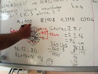 ÇEMBER VE DAİREDE ALAN VE ÇEVRE HESAPLARI