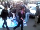 RAW VIDEO Iran Protesters burn pictures of Khomeini and Khamenei in protest rally Feb 14 25 Bahman