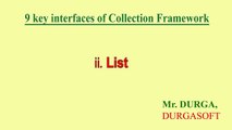 9 key interfaces of Collection framework -  ii. List