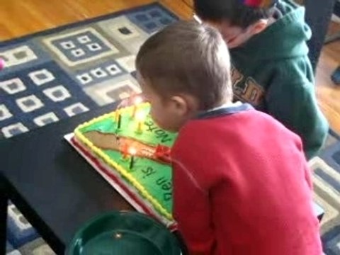 BLowing out birthday candles