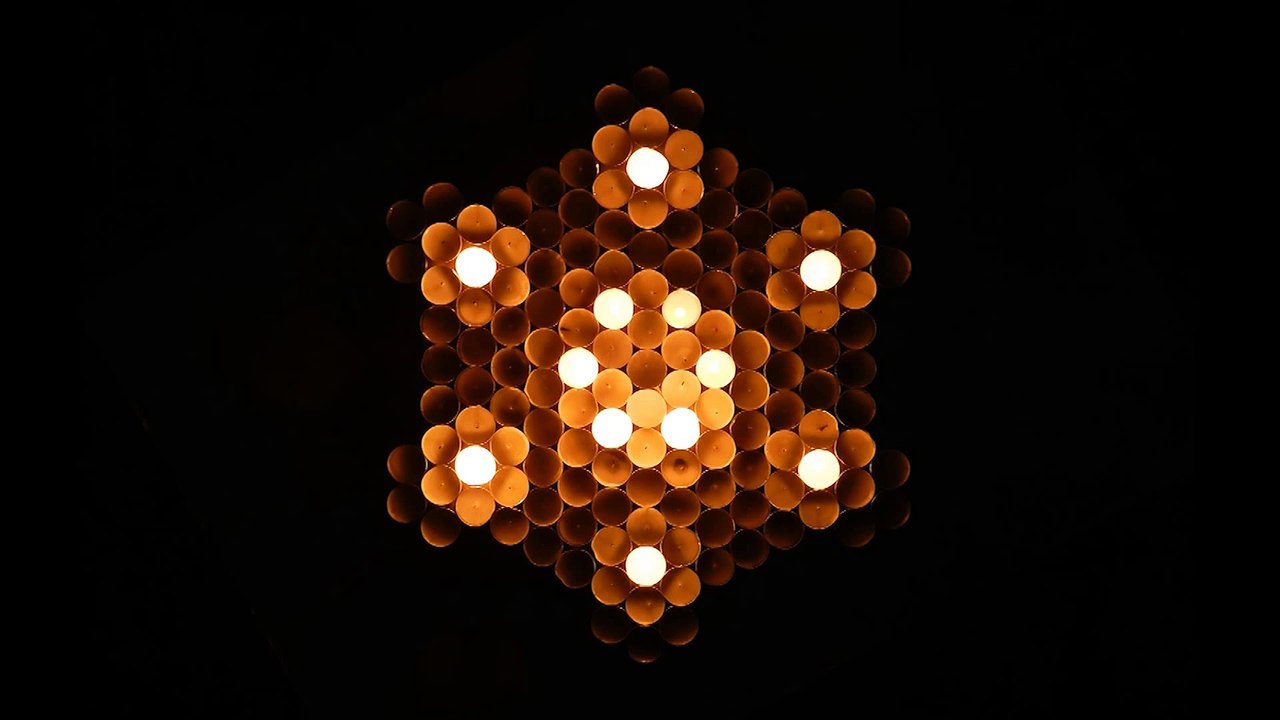 Great stop-motion with mini-candles