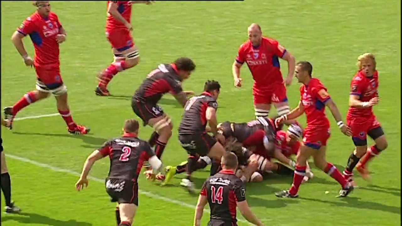 TOP14 - Lyon - Grenoble: Essai Deon Fourie (LYO) - J26 - Saison 2014/2015