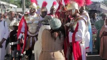 Notre Dame D'Haiti Catholic Church re-enacts the stations of the cross for Good Friday