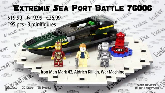 Iron Man WAR MACHINE EXTREMIS Sea Port Battle 76006 Lego Marvel Super Heroes Animated Review