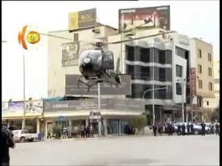 First police helicopter landing in Erbil kurdistan