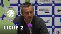 Conférence de presse Havre AC - AJ Auxerre (2-1) : Thierry GOUDET (HAC) - Jean-Luc VANNUCHI (AJA) - 2014/2015