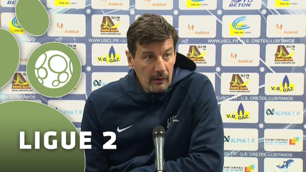 Conférence de presse US Créteil-Lusitanos - Tours FC (1-4) : Thierry FROGER (USCL) - Gilbert  ZOONEKYND (TOURS) - 2014/2015
