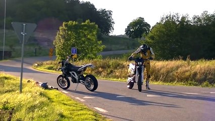 Aprilia SXV & Husky 500 - 2 guys 1 turn