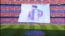 Tifo déployé au Camp Nou pour le dernier match de Xavi (Barcelone-La Corogne)