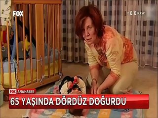 65 yaşındaki kadın 13 çocuğun üzerine suni döllenmeyle dördüz doğurdu