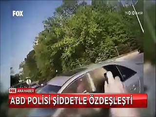 Amerikan polisi şiddetle özdeşleşti otomobilindeki sürücüye biber gazı ve şok cihazlı müdahale
