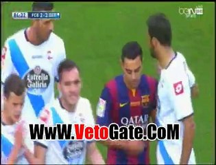 دموع "تشافى" عقب خروج من مباراه لاكورونا لمشاركته الاخيره