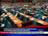 Freedom of Information Bill failed to passed due to insufficient quorum