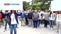 Candidati di centrosinistra protestano ai piedi del palazzo comunale di Andria