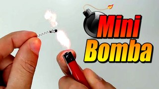 Mini bomba de chispas con un encendedor, cómo se hace