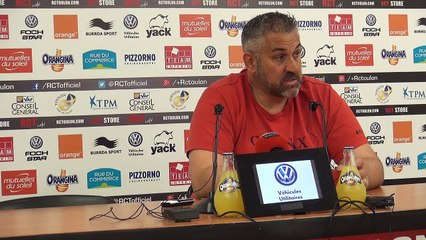 RCT - USO : (fin) La conférence de presse de Christophe Urios