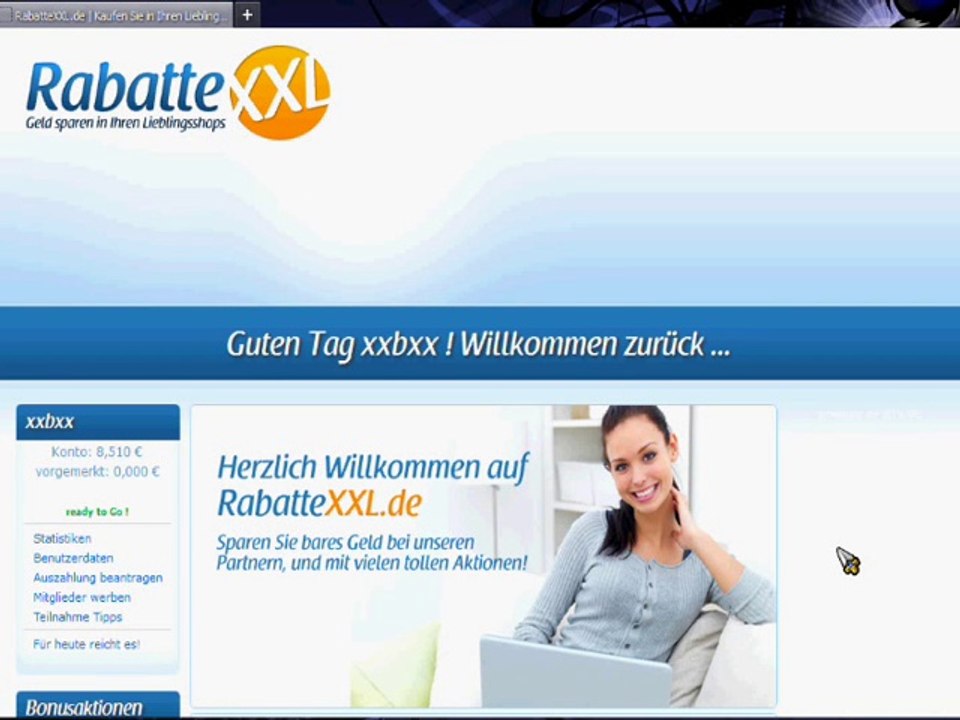 RabatteXXL Tutorial: Geld sparen und Geld verdienen kostenlos im Internet