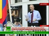 Discurso completo de Julian Assange desde la embajada de Ecuador en Londres