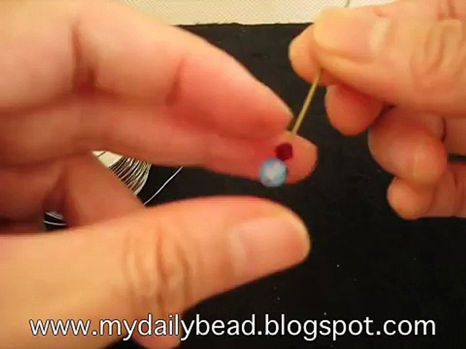How to make earrings with Crystal and coiled wire