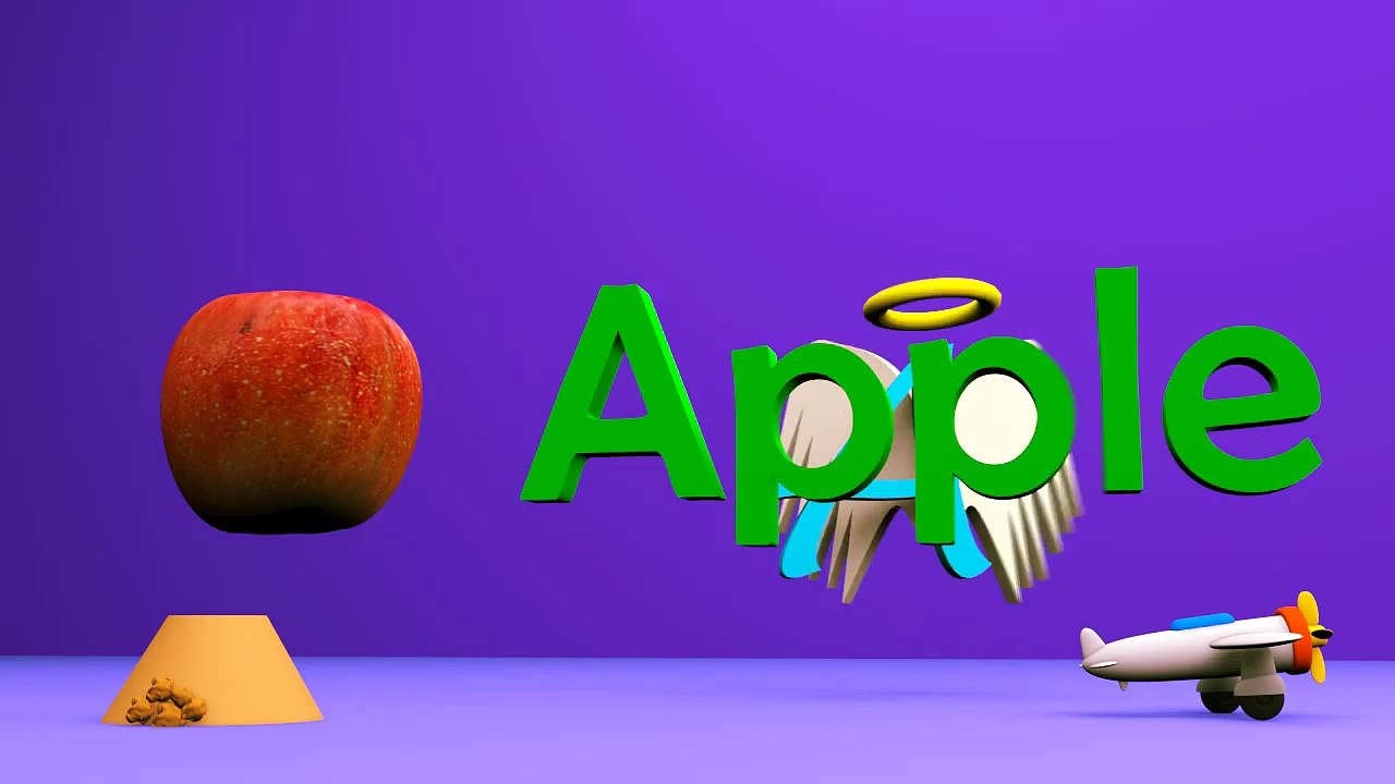 VIDS for KIDS in 3d (HD) - Alphabet for Kids, Children, Learn English, letter A Cartoon - AApV