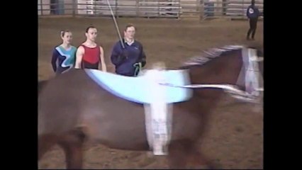 Horseback Vaulting Team at the 2003 NW Equine Expo in Albany, Oregon