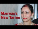 Maanayata Tattoos Her Twins Names On Her Hand - BT