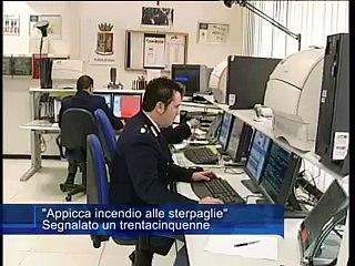 Appicca incendio alle sterpaglie. Segnalato un trentacinquenne