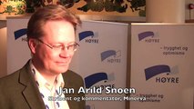 Intervju med Jan Arild Snoen på Høyres landsmøte
