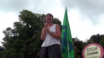 Caroline Lucas at Fracking Protest Balcombe