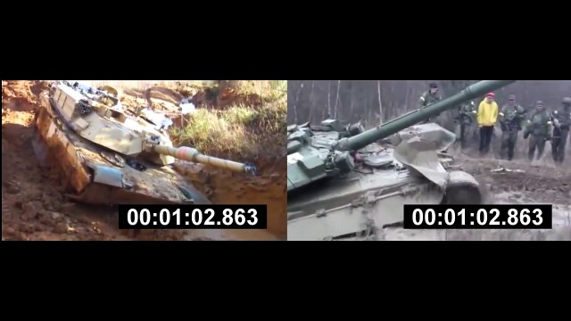 Abrams M1 versus T-90 Stuck in mud / Абрамс М1 против Т-90 застрял в грязи