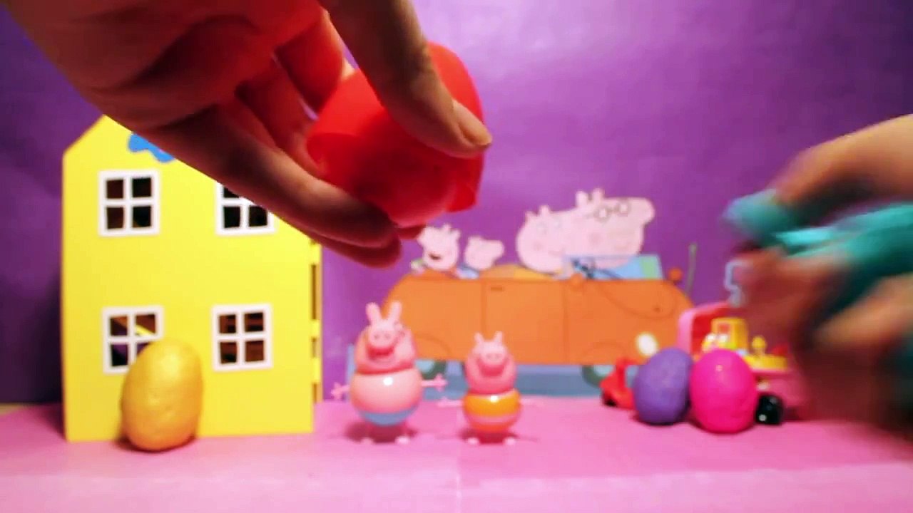 Peppa Pig Huevos Sorpresas Plastilina Play Doh Juguetes Peppa Pig y su familia ♡ Muddy puddles