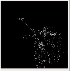 gosper glider gun on  popul. (Conway's game of life)