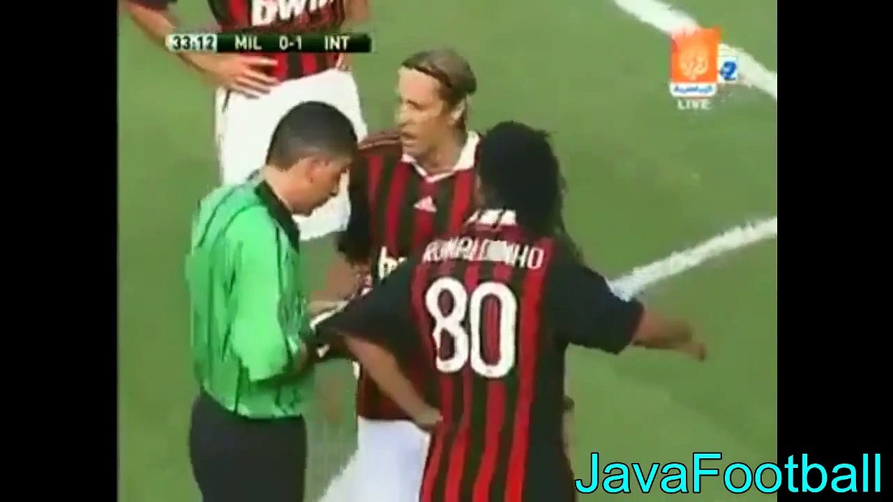 Funny Red Card in Football - Ronaldinho