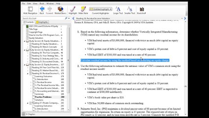 residual income questions