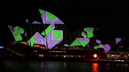 Lighting the Sails 2015 - Living Mura - Sydney, Australia