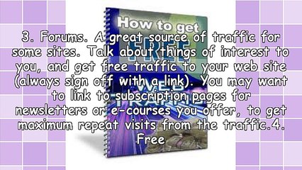 Free Web Site Traffic - 7 Ways