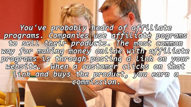 Making Money Online with Affiliate Programs