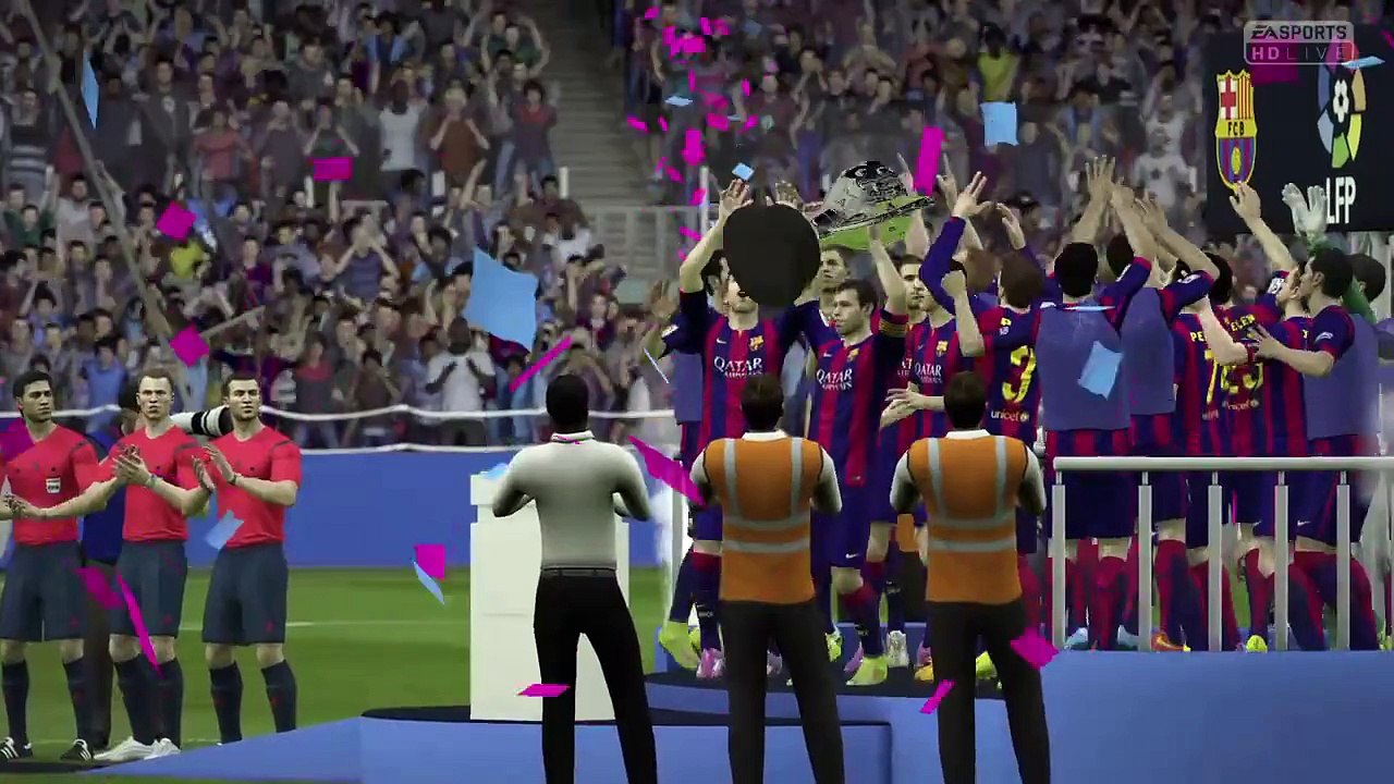 FIFA 15 PS4 1080p HD Campeones Liga BBVA 2014/2015 y Mejores jugadas FCB-RDC