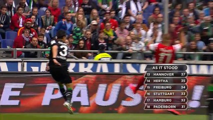 34e j. - Fribourg et Paderborn relégués, Hambourg en barrage