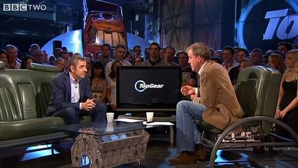 Mr. Bean driving of the interview professional car