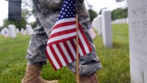 228,000 Flags Placed Next To Headstones As Part Of Memorial Day Tradition