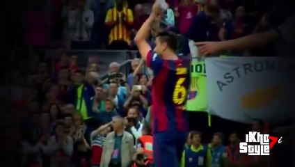 Ovación a Xavi Hernandez en su ultimo partido con el FC Barcelona 13_05_2015 HD