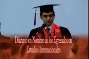 Discurso de Grado de Simón Pestano, Estudios Internacionales de la Universidad Santa María