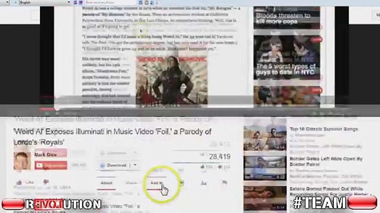 GateKeeper Mark Dice Censors Red Pill Revolution Over New Weird Al Illuminati Video